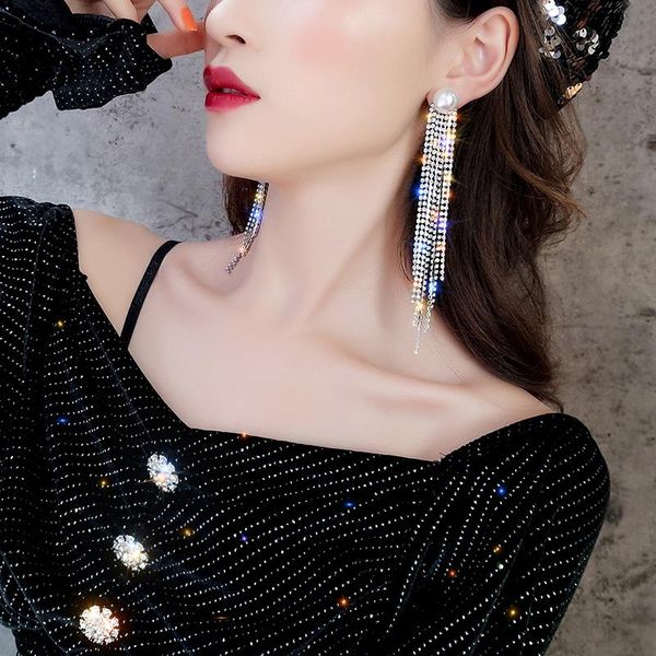 shiny side new fashion brand jewelry big pearl stud earrings for women simple style gift long tassel crystal earrings, Golden;silver
shiny side new fashion brand jewelry big pearl stud earrings for women simple style gift long tassel crystal earrings, Golden;silver