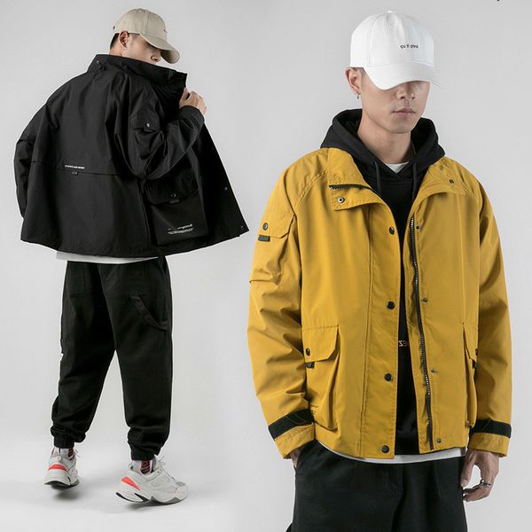 autumn and winter new men's ins turn-down caller cardigan three-dimensional pocket jacket, Black;brown
autumn and winter new men's ins turn-down caller cardigan three-dimensional pocket jacket, Black;brown
