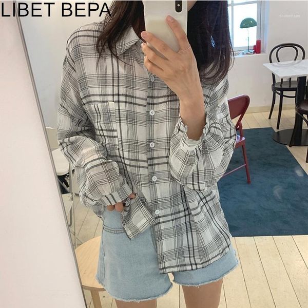 new 2020 autumn spring women's blouse casual fashionable plaid shirt preppy style lantern sleeve tunic loose clothes bl20201, White
new 2020 autumn spring women's blouse casual fashionable plaid shirt preppy style lantern sleeve tunic loose clothes bl20201, White