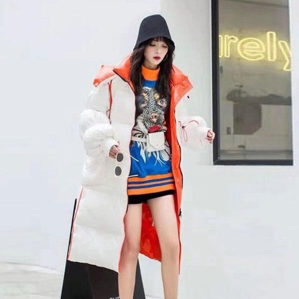 winter new women long down cotton coat thick loose warm outerwear female hooded fashion puff sleeve big pocket jacket parka bc09, Black
winter new women long down cotton coat thick loose warm outerwear female hooded fashion puff sleeve big pocket jacket parka bc09, Black