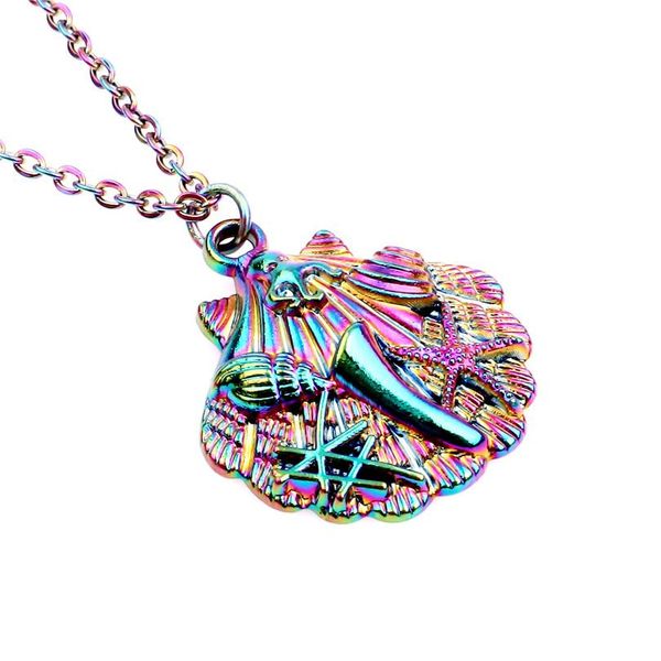 1pcs rainbow color zinc alloy shell ocs conch starfish necklace women female jewelry collar stainless steel chain 20 wmttcn, Silver
1pcs rainbow color zinc alloy shell ocs conch starfish necklace women female jewelry collar stainless steel chain 20 wmttcn, Silver