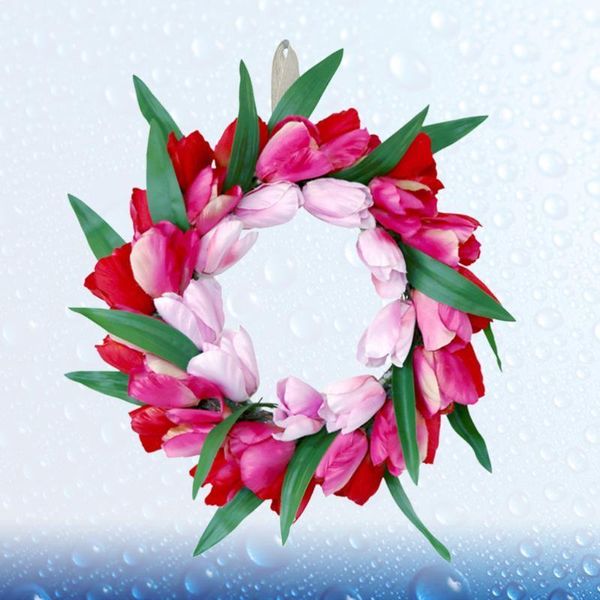 1pc simulation flower wreath tulip garland wedding decoration party supplies for door wall showcase decor (rosy)1
1pc simulation flower wreath tulip garland wedding decoration party supplies for door wall showcase decor (rosy)1