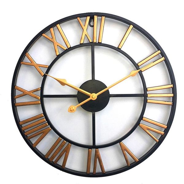 1pcs wall decoration wrought iron alarm clock retro wall clock 3d round roman hollow iron bar quiet decorative gold 6
1pcs wall decoration wrought iron alarm clock retro wall clock 3d round roman hollow iron bar quiet decorative gold 6