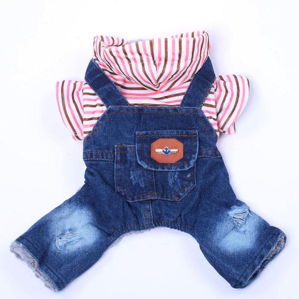 dog apparel denim jumpsuit coat winter pet striped hoodie jean cat puppy jacket warm clothing
dog apparel denim jumpsuit coat winter pet striped hoodie jean cat puppy jacket warm clothing