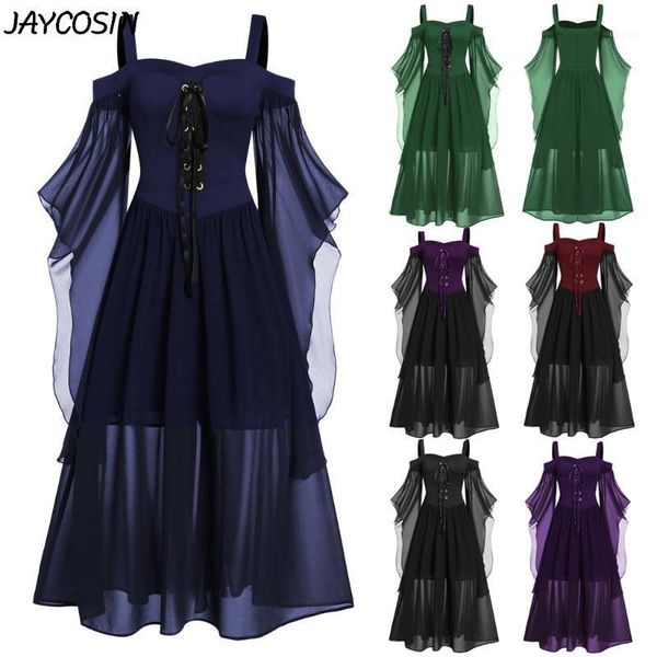 jaycosin plus size women dress solid cold shoulder batwing sleeve lace up halloween a-line dress fashion long dresses vestidos1, Black;gray
jaycosin plus size women dress solid cold shoulder batwing sleeve lace up halloween a-line dress fashion long dresses vestidos1, Black;gray