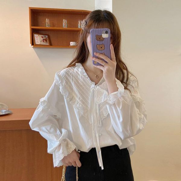 ruched hem kawaii lolita стиль белая блузка сладкая рубашка женщины топ-химикат femme blusa mujer camisa, White
ruched hem kawaii lolita стиль белая блузка сладкая рубашка женщины топ-химикат femme blusa mujer camisa, White