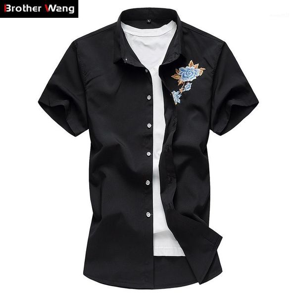 men's casual shirts plus size 5xl 6xl 7xl chinese style embroidered short-sleeved shirt men 2021 summer solid color male brand1, White;black
men's casual shirts plus size 5xl 6xl 7xl chinese style embroidered short-sleeved shirt men 2021 summer solid color male brand1, White;black