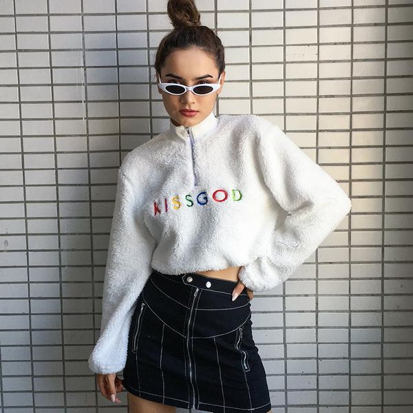 yiciya autumn embroidery harajuku pullover ladies winter furry crop sweatshirt women white casual long sleeve hoodies korean, Black
yiciya autumn embroidery harajuku pullover ladies winter furry crop sweatshirt women white casual long sleeve hoodies korean, Black