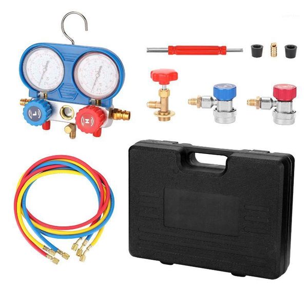 manifold dual gauges set refrigerant gauge kit refrigeration equipment pressure measuring tool kit with 3 recharge hoses1
manifold dual gauges set refrigerant gauge kit refrigeration equipment pressure measuring tool kit with 3 recharge hoses1