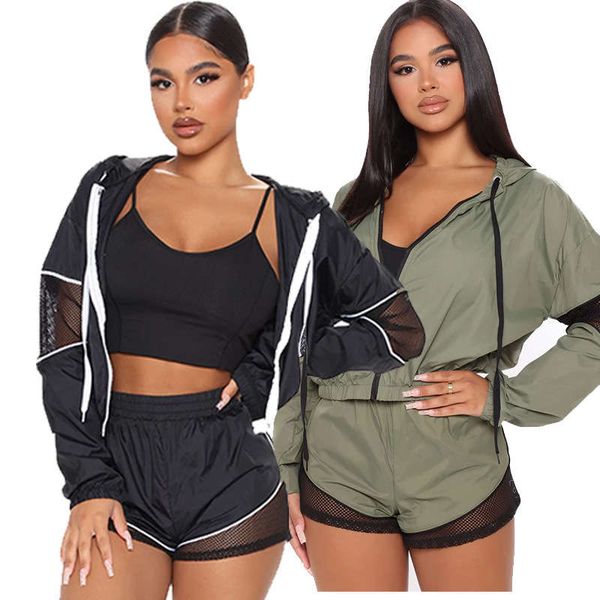 287#2020 new shorts sports suit mesh pullover cardigan long sleeve jacket 3-piece set, Gray
287#2020 new shorts sports suit mesh pullover cardigan long sleeve jacket 3-piece set, Gray