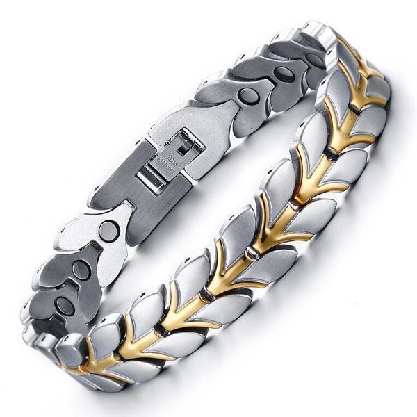 men looker wholesale health magnetic bangle for dubai wheat designs gold color stainless steel bio energy bracelet
men looker wholesale health magnetic bangle for dubai wheat designs gold color stainless steel bio energy bracelet