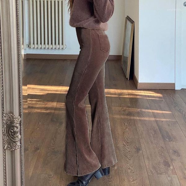 heyoungirl autumn high waist brown corduroy pants capris casual skinny flare pants women elegant vintage long trousers ladies1, Black;white
heyoungirl autumn high waist brown corduroy pants capris casual skinny flare pants women elegant vintage long trousers ladies1, Black;white