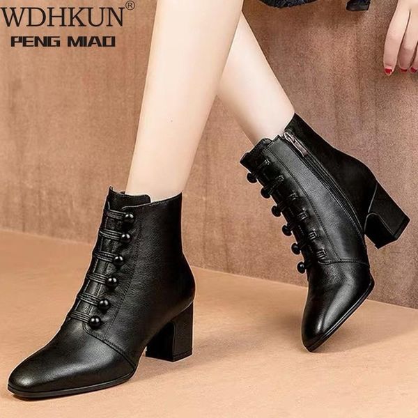 angland style bootle boots женская кожаная короткая короткая корудная кнопка весна леди элегантная вечерняя вечеринка туфли на высоком каблу, Black
angland style bootle boots женская кожаная короткая короткая корудная кнопка весна леди элегантная вечерняя вечеринка туфли на высоком каблу, Black