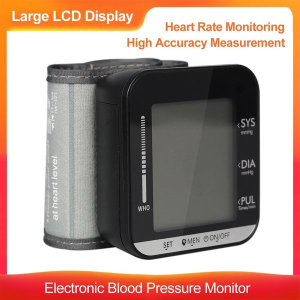 wrist type electronic blood pressure monitor with heart rate detection fully automatic sphygmomanometer digital lcd blood pressure measureme
wrist type electronic blood pressure monitor with heart rate detection fully automatic sphygmomanometer digital lcd blood pressure measureme