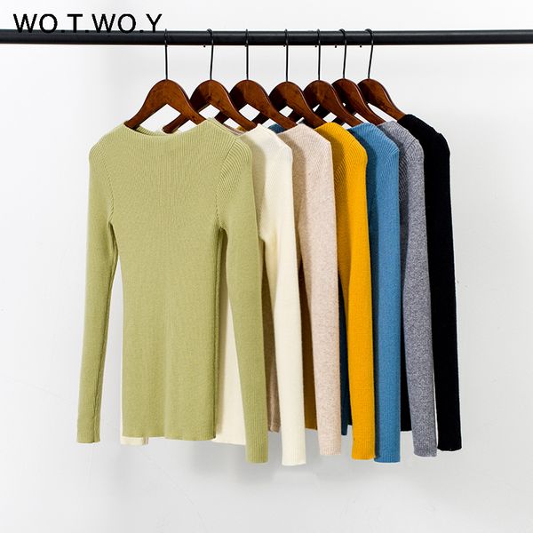 wotwoy autumn winter solid basic cashmere knitted sweaters women 7 colors o-neck elastic pullovers female casual sweater 201130, White;black
wotwoy autumn winter solid basic cashmere knitted sweaters women 7 colors o-neck elastic pullovers female casual sweater 201130, White;black