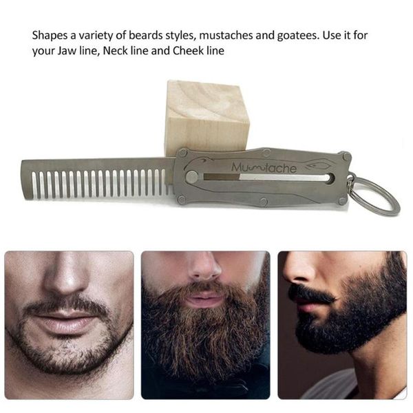 bellylady 1pc stainless steel comb portable men's beard comb pocket wide tooth hair combs knife tool, Silver
bellylady 1pc stainless steel comb portable men's beard comb pocket wide tooth hair combs knife tool, Silver