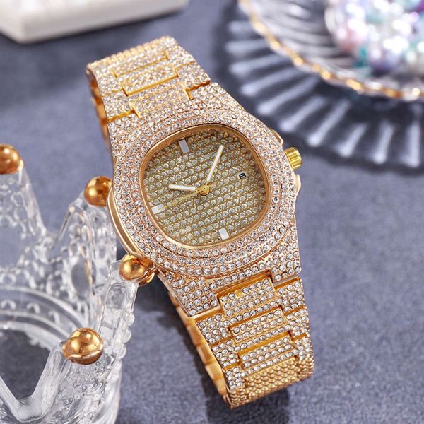 and sky star calendar women's men watch fashion simple diamond inlaid steel band quartz watch, Slivery;brown
and sky star calendar women's men watch fashion simple diamond inlaid steel band quartz watch, Slivery;brown