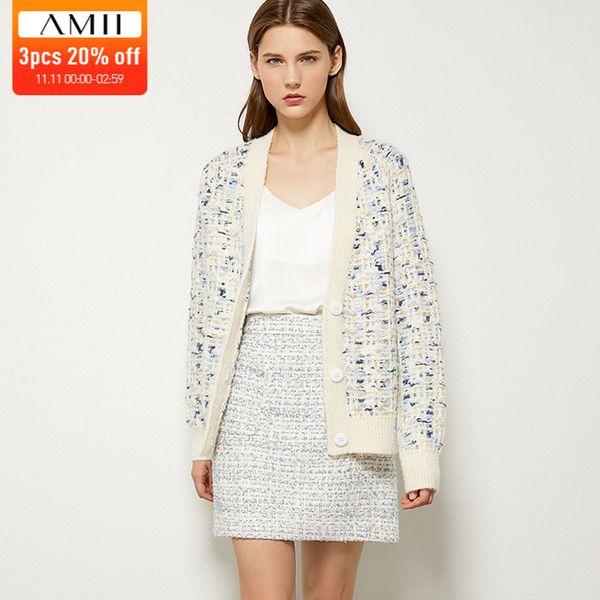 amii minimalism autumn winter temperament female cardigan causal vneck single-breasted women's sweater cardigan 12070282 201111, White;black
amii minimalism autumn winter temperament female cardigan causal vneck single-breasted women's sweater cardigan 12070282 201111, White;black