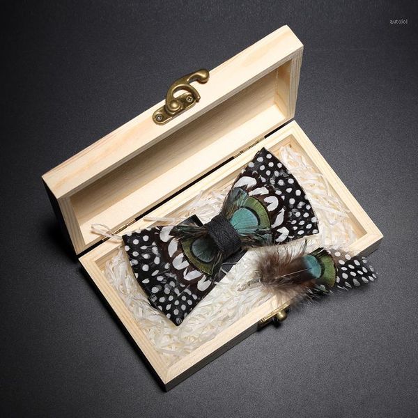 jemygins mens natural feather brooch bowties fashion bow tie brooch wood box set party wedding concert hair ties1, Black;gray
jemygins mens natural feather brooch bowties fashion bow tie brooch wood box set party wedding concert hair ties1, Black;gray