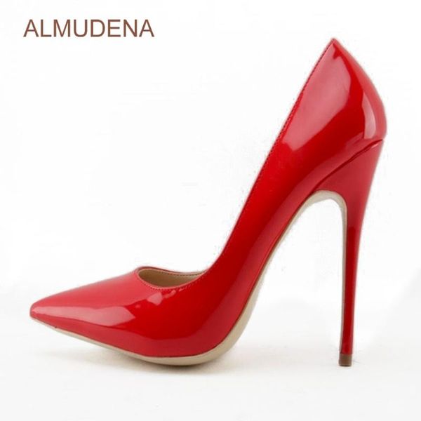 almudena brand red bright leather dress shoes slip-on nightclub pointed toe pumps bridal shoes discount women, Black
almudena brand red bright leather dress shoes slip-on nightclub pointed toe pumps bridal shoes discount women, Black