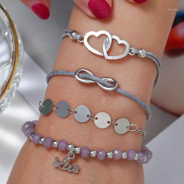 bangle bohopan 4pcs/set fashion light purple beads bracelets simple double hollow out heart boho bangles for gifts1, Black
bangle bohopan 4pcs/set fashion light purple beads bracelets simple double hollow out heart boho bangles for gifts1, Black