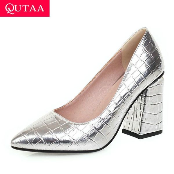 dress shoes qutaa 2021 pointed toe slip on women pu leather ladies pumps square high heel fashion single big size 34-43, Black
dress shoes qutaa 2021 pointed toe slip on women pu leather ladies pumps square high heel fashion single big size 34-43, Black