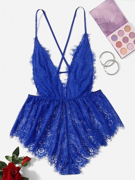 plus floral lace cross back teddy bodysuit f7lb#, Black;white
plus floral lace cross back teddy bodysuit f7lb#, Black;white