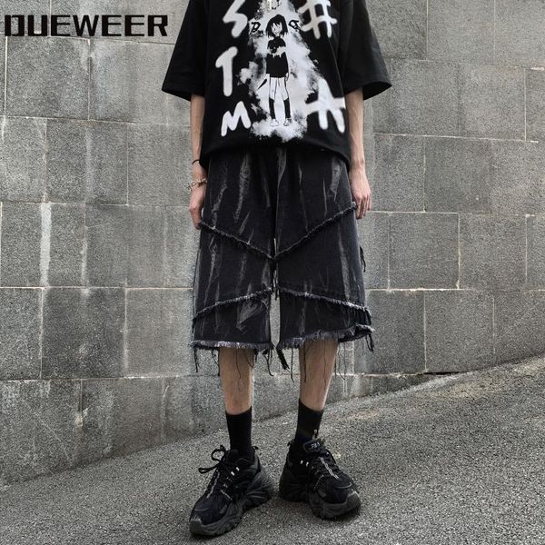 dueweer men high street vintage knee length shorts washed destroyed biker shorts hip hop moustache effect sueding, White;black
dueweer men high street vintage knee length shorts washed destroyed biker shorts hip hop moustache effect sueding, White;black
