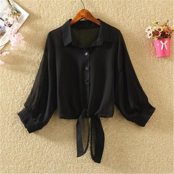 white chiffon blouse women half sleeve 2020 summer transparent thin shirts office blusas feminina solid workwear plus size
white chiffon blouse women half sleeve 2020 summer transparent thin shirts office blusas feminina solid workwear plus size