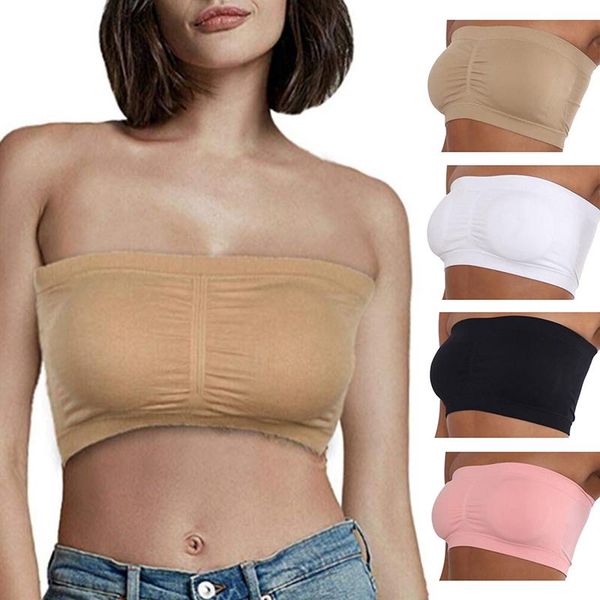 bustiers & corsets women bandeau bra padded strapless bralette soft seamless tube eig88, Black;white
bustiers & corsets women bandeau bra padded strapless bralette soft seamless tube eig88, Black;white