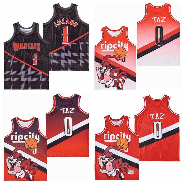 men high school wildcats jersey 0 ripcity taz 1 damian lillard basketball red fade rip city uniform red black color all stitched breathable
men high school wildcats jersey 0 ripcity taz 1 damian lillard basketball red fade rip city uniform red black color all stitched breathable