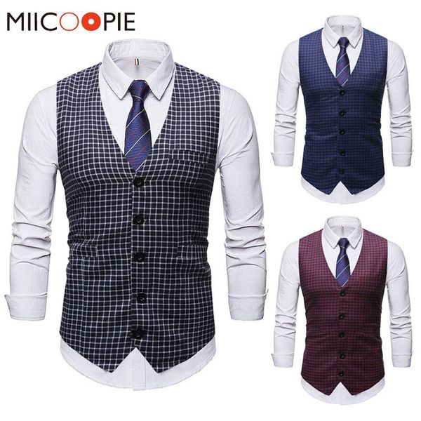 wedding plaid chalecos para hombre new fashion sleeveless single breasted suit vest men autumn male business formal waistcoat, Black;white
wedding plaid chalecos para hombre new fashion sleeveless single breasted suit vest men autumn male business formal waistcoat, Black;white