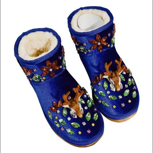 2020 precious leather hand-studded retro deer sen tubing flat women's snow boots s87c, Black
2020 precious leather hand-studded retro deer sen tubing flat women's snow boots s87c, Black