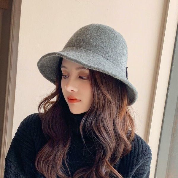 wide brim hats autumn and winter cashmere basin hat ladies split fork color matching bow fisherman simple wild pure, Blue;gray
wide brim hats autumn and winter cashmere basin hat ladies split fork color matching bow fisherman simple wild pure, Blue;gray