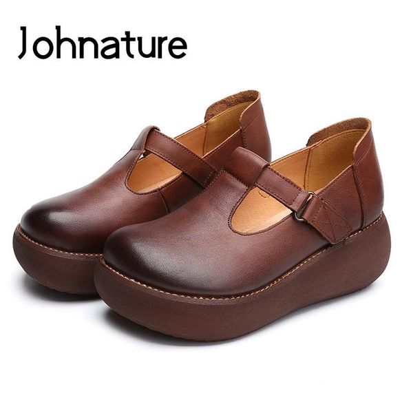 dress shoes johnature 2021 spring/autumn genuine leather round toe casual retro hook & loop platform women pumps, Black
dress shoes johnature 2021 spring/autumn genuine leather round toe casual retro hook & loop platform women pumps, Black