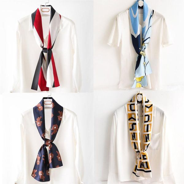 scarves hijab real 2021 long silk women print elegant neck hair head ribbon tie bag handle decoration foulard collar kerchief, Blue;gray
scarves hijab real 2021 long silk women print elegant neck hair head ribbon tie bag handle decoration foulard collar kerchief, Blue;gray
