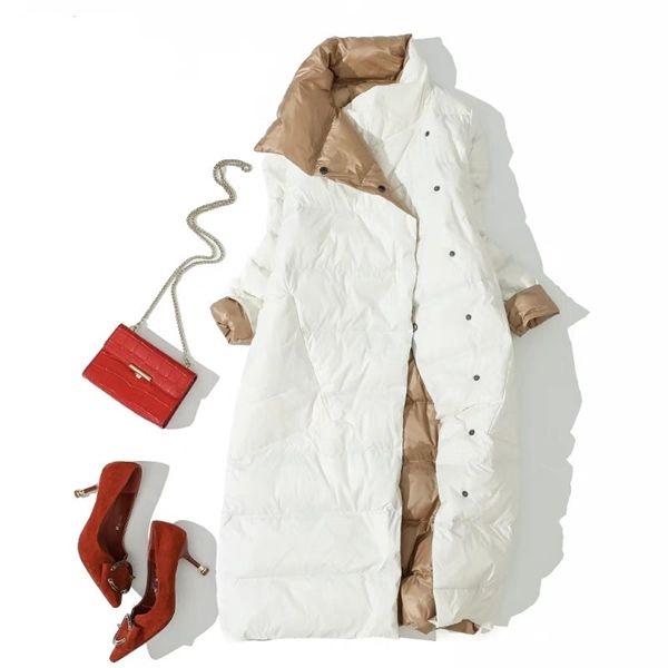 luzuzi women double sided down long jacket winter turtleneck white duck down coat double breasted warm parkas female outerwear q1217, Black
luzuzi women double sided down long jacket winter turtleneck white duck down coat double breasted warm parkas female outerwear q1217, Black