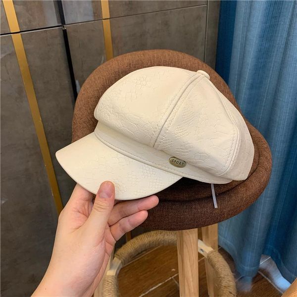 202101-moh autumn spring crocodile pattern fashion faux leather sport leisure octagonal hat men women visors cap, Blue;gray
202101-moh autumn spring crocodile pattern fashion faux leather sport leisure octagonal hat men women visors cap, Blue;gray