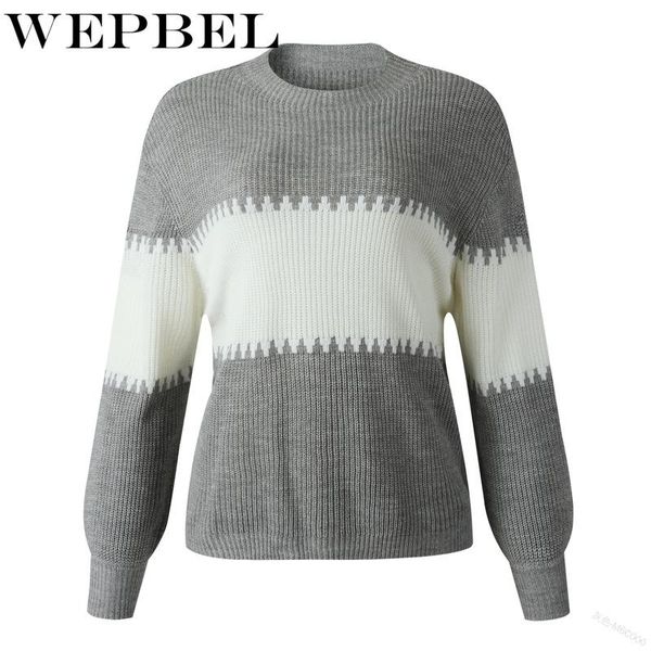 wepbel women autumn winter patchwork loose knitted pullover sweater ladies elegant lantern sleeve o neck knitwear outerwear, White;black
wepbel women autumn winter patchwork loose knitted pullover sweater ladies elegant lantern sleeve o neck knitwear outerwear, White;black