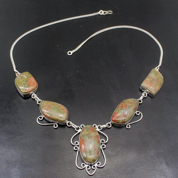 pendant necklaces hermosa gorgeous natural green unakite for women charms chain necklace 20 inch a617, Silver
pendant necklaces hermosa gorgeous natural green unakite for women charms chain necklace 20 inch a617, Silver