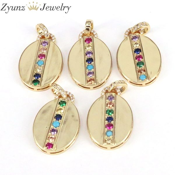 10pcs, dainty oval shape pendant/charm, rainbow cz medallion charm, necklace bracelet charm pendant q1216, Silver
10pcs, dainty oval shape pendant/charm, rainbow cz medallion charm, necklace bracelet charm pendant q1216, Silver