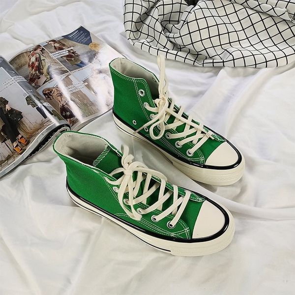 women chic grass green 1970s high-rise classic korean street canvas basic style sneakers lacing skateboard shoe y200801, Black
women chic grass green 1970s high-rise classic korean street canvas basic style sneakers lacing skateboard shoe y200801, Black