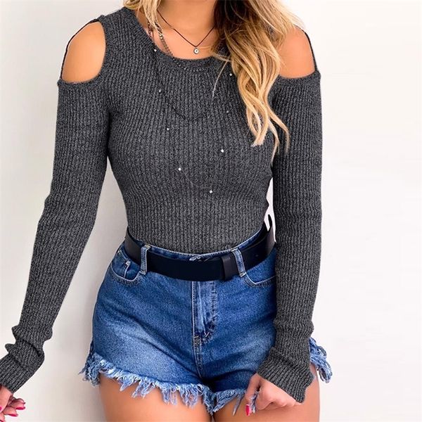 knit off-shoulder spring women knitted long sleeve sweater shirts casual soft fashion slim femme elasticity pullover d30 201224, White;black
knit off-shoulder spring women knitted long sleeve sweater shirts casual soft fashion slim femme elasticity pullover d30 201224, White;black