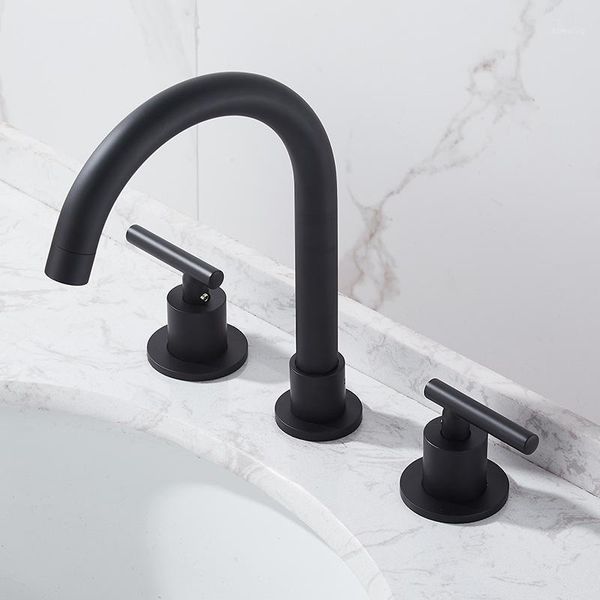 two handles widespread 8 inch bathroom faucet black 3 pieces basin faucets 360 degree swivel spout lavatory sink faucet1
two handles widespread 8 inch bathroom faucet black 3 pieces basin faucets 360 degree swivel spout lavatory sink faucet1