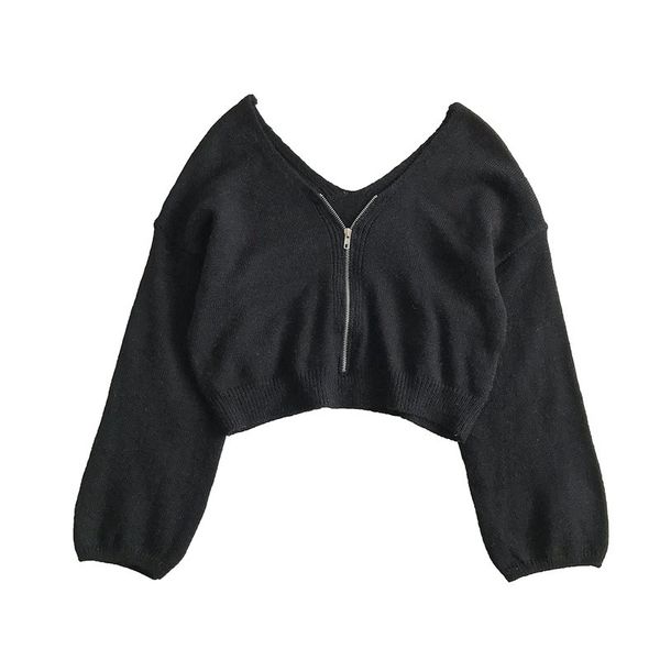 long sleeve`winter for women casual chic zipper knitted sweater women white black korean short sweaters womens autumn 201203
long sleeve`winter for women casual chic zipper knitted sweater women white black korean short sweaters womens autumn 201203