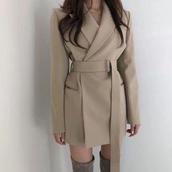 2020 autumn women sashes blazer jacket female midi long casual basic coat long sleeve suit outwear formal office blazers ab18841, White;black
2020 autumn women sashes blazer jacket female midi long casual basic coat long sleeve suit outwear formal office blazers ab18841, White;black