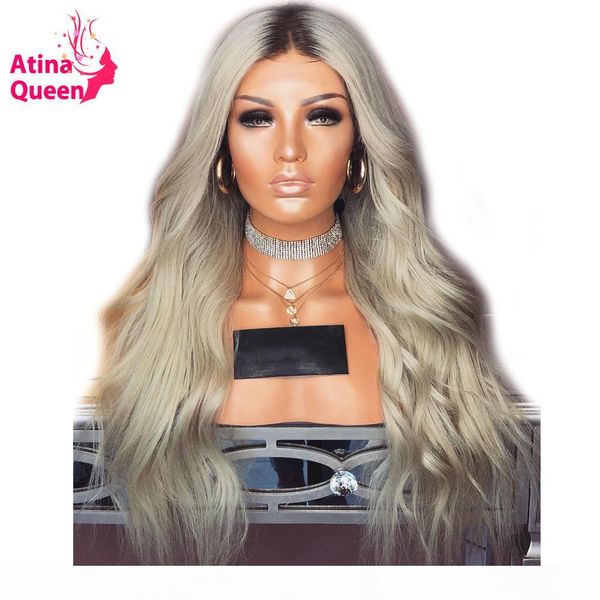 atina queen brazilian remy ombre gray lace front human hair hair wigs 150% density two tone 1b silver grey wig with baby hair, Black
atina queen brazilian remy ombre gray lace front human hair hair wigs 150% density two tone 1b silver grey wig with baby hair, Black
