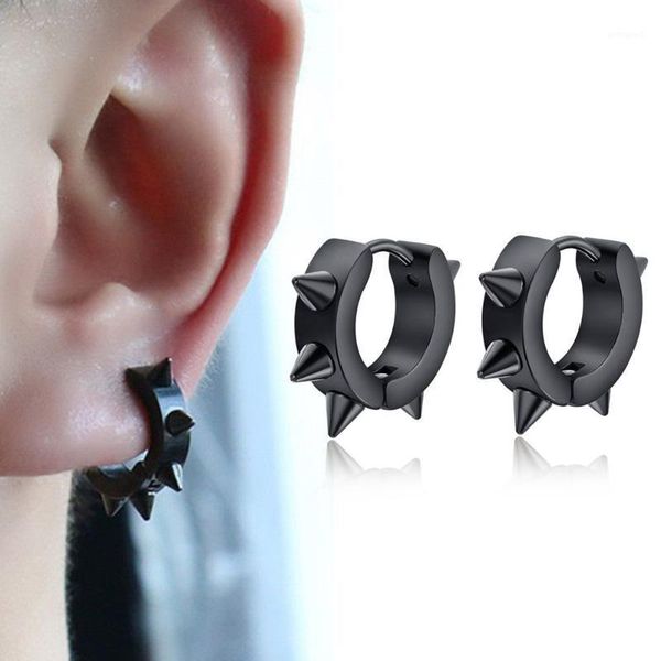 hoop & huggie 1 pair black punk women men earrings spike rivet gothic gold stainless steel earring jewelry gifts accessories1, Golden;silver
hoop & huggie 1 pair black punk women men earrings spike rivet gothic gold stainless steel earring jewelry gifts accessories1, Golden;silver
