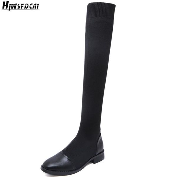 boots hjwsfdcai women winter high over the knee elastic ladies fashion comfortable socks round toe female casual shoe, Black
boots hjwsfdcai women winter high over the knee elastic ladies fashion comfortable socks round toe female casual shoe, Black