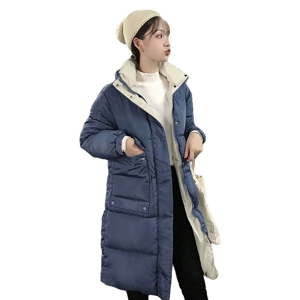 new causal autumn winter women jackets big pocket long hooded coat warm color matching stand collar parka down jackets for women y200101, Black;brown
new causal autumn winter women jackets big pocket long hooded coat warm color matching stand collar parka down jackets for women y200101, Black;brown